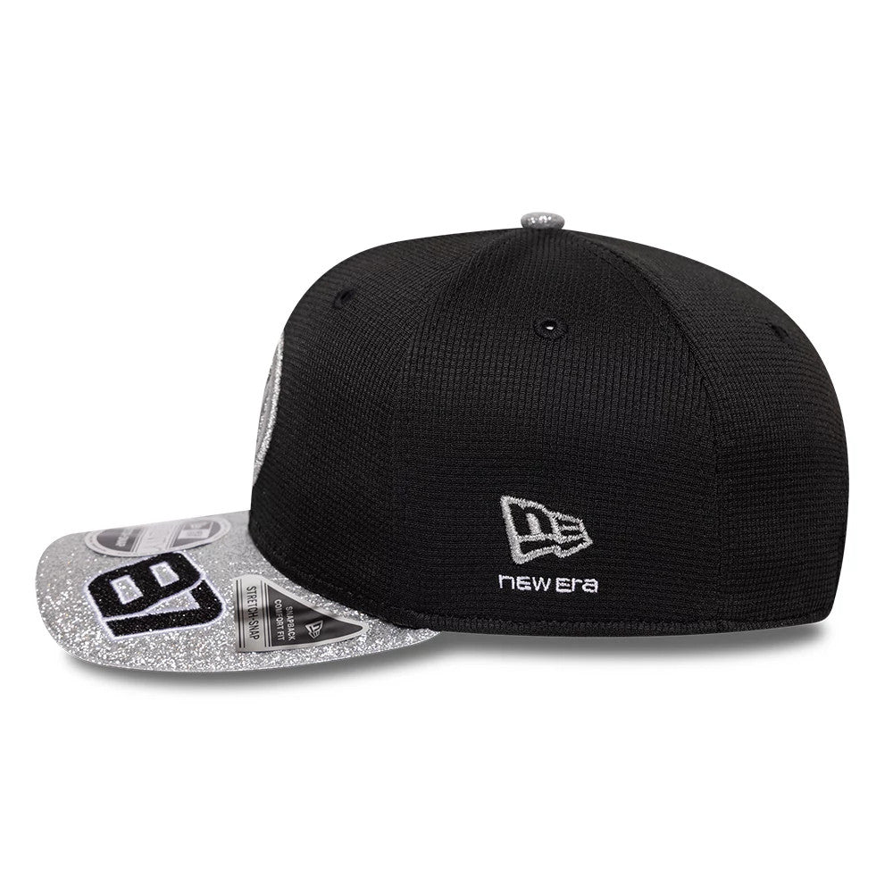 Pictured is this Oliver Bearman Vegas Race Special TGR Haas F1 9SEVENTY Stretch Snap cap in black. 5