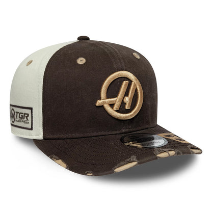 Pictured is this Oliver Bearman Austin Race Special TGR Haas F1 9SEVENTY Stretch Snap cap in dark brown. 4