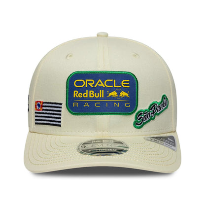 Pictured is this Brazil Race Special Team Red Bull Racing 9SEVENTY Stretch Snap cap in cream. 2