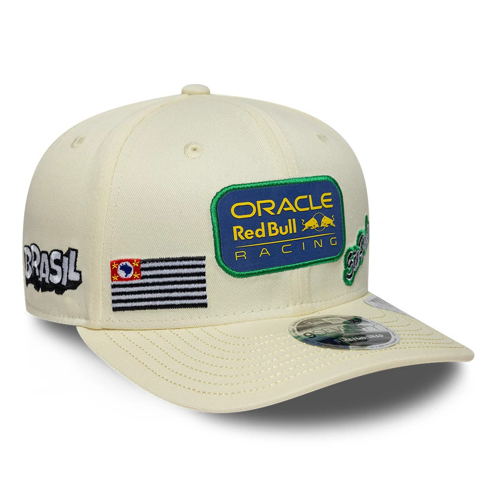 Pictured is this Brazil Race Special Team Red Bull Racing 9SEVENTY Stretch Snap cap in cream. 3