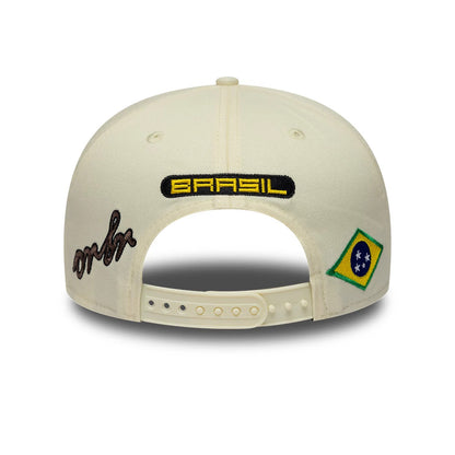 Pictured is this Brazil Race Special Team Red Bull Racing 9SEVENTY Stretch Snap cap in cream. 5