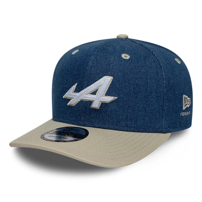 Pictured is this Austin Race Special Alpine Racing Denim 9SEVENTY Stretch Snap cap in navy. 3