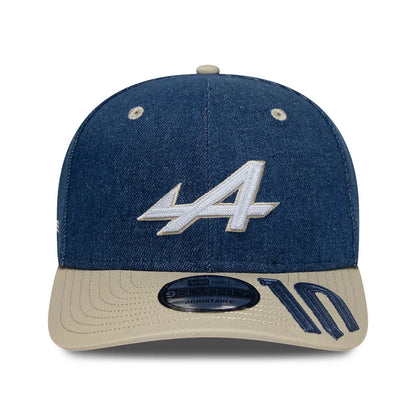 Pictured is this Austin Race Special Pierre Gasly Alpine Racing 9SEVENTY Stretch Snap cap in navy. 2