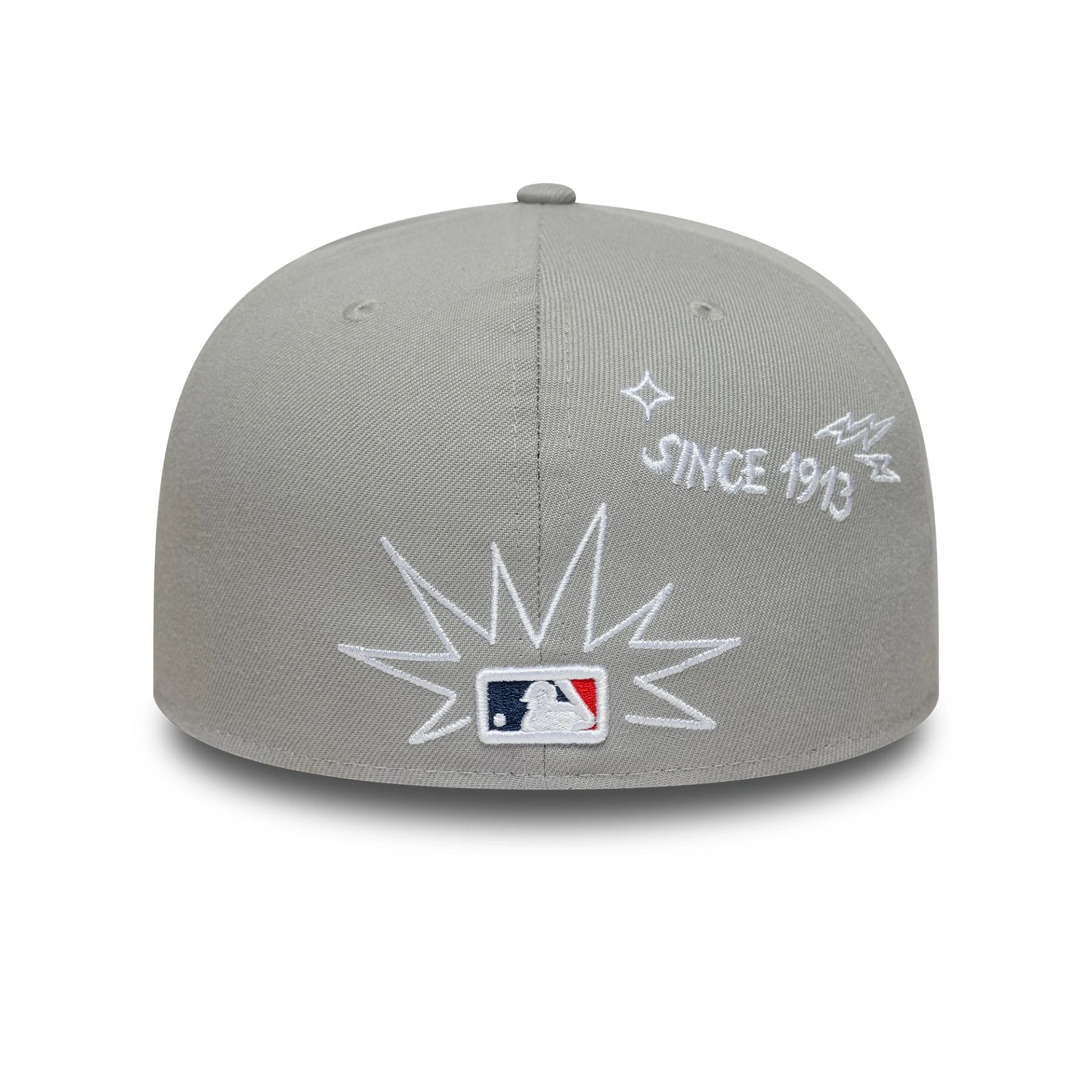 Pictured is this MLB Scribble New York Yankees 59FIFTY Fitted cap in grey. 4