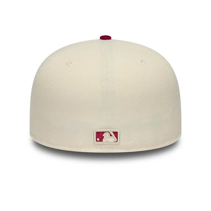Pictured is this MLB Paisley Visor LA Dodgers 59FIFTY Fitted cap in Cream. 6