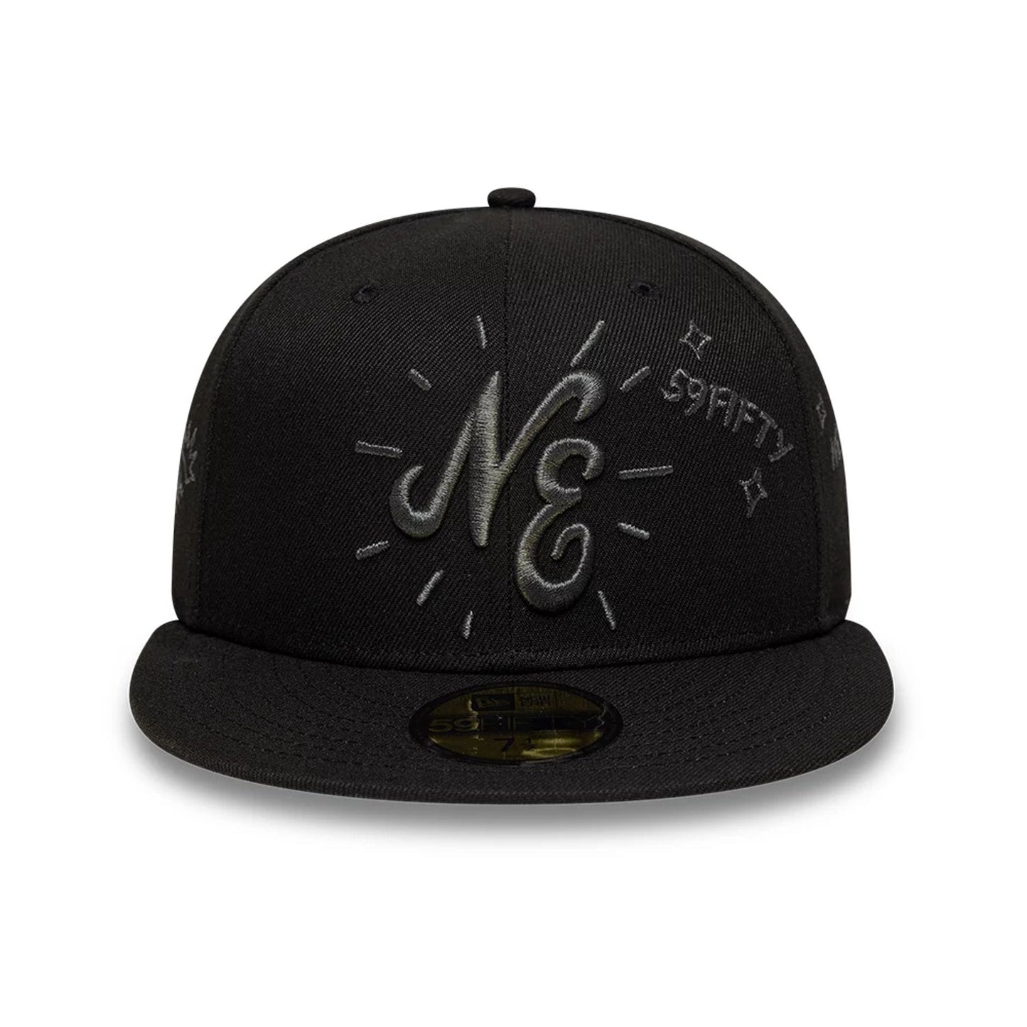 Pictured is this New Era Scribble 59FIFTY Fitted cap in black. 2