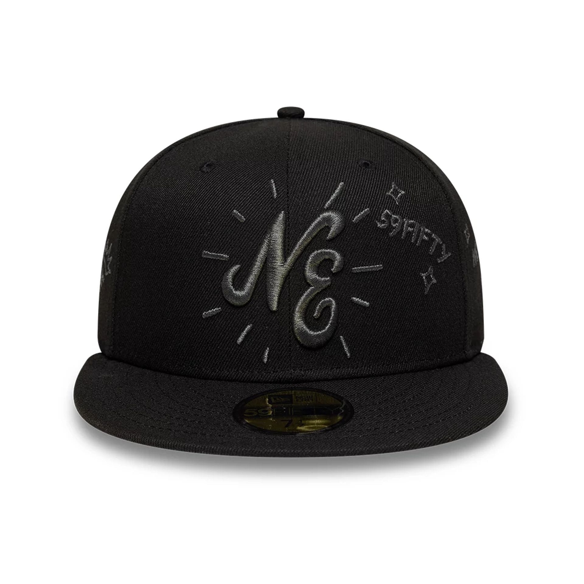 Pictured is this New Era Scribble 59FIFTY Fitted cap in black. 2