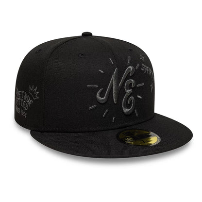 Pictured is this New Era Scribble 59FIFTY Fitted cap in black. 3