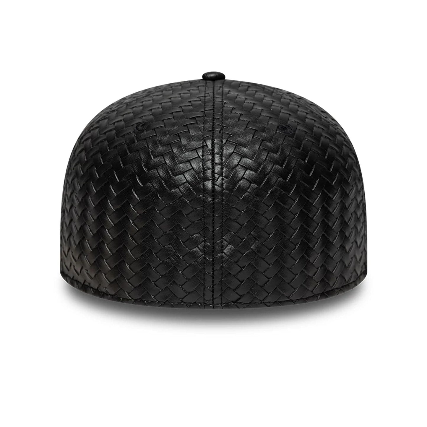 Pictured is this New Era Woven PU 59FIFTY Fitted cap in black. 4