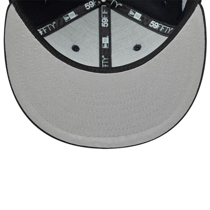 Pictured is this MLB Faux Pearl New York Yankees 59FIFTY Fitted cap in navy. 2