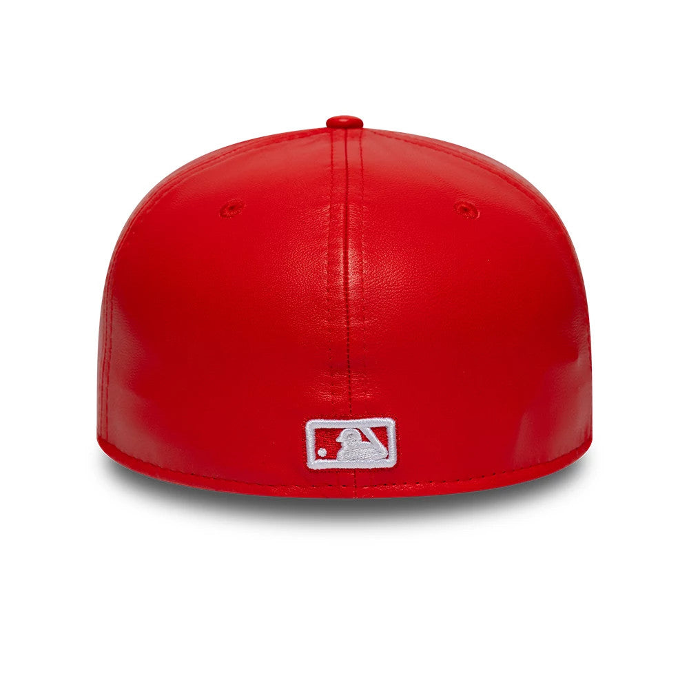 MLB Leather New York Yankees Red 59FIFTY Fitted Cap | NEC EU