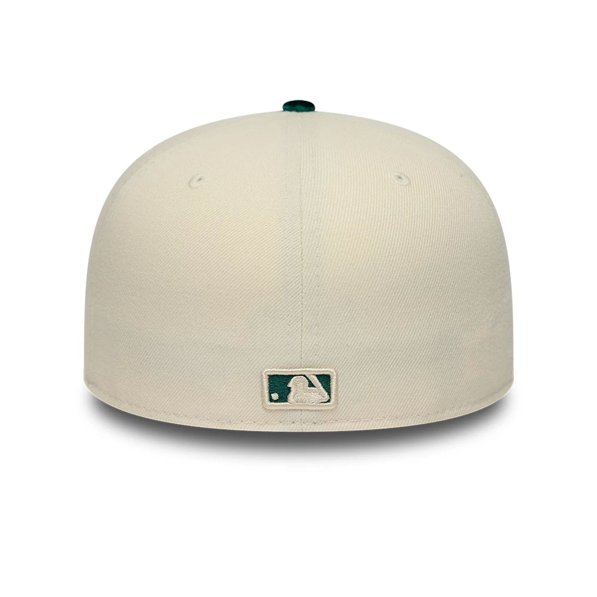 Pictured is this MLB Paisley Visor Athletics 59FIFTY Fitted cap in Cream. 6