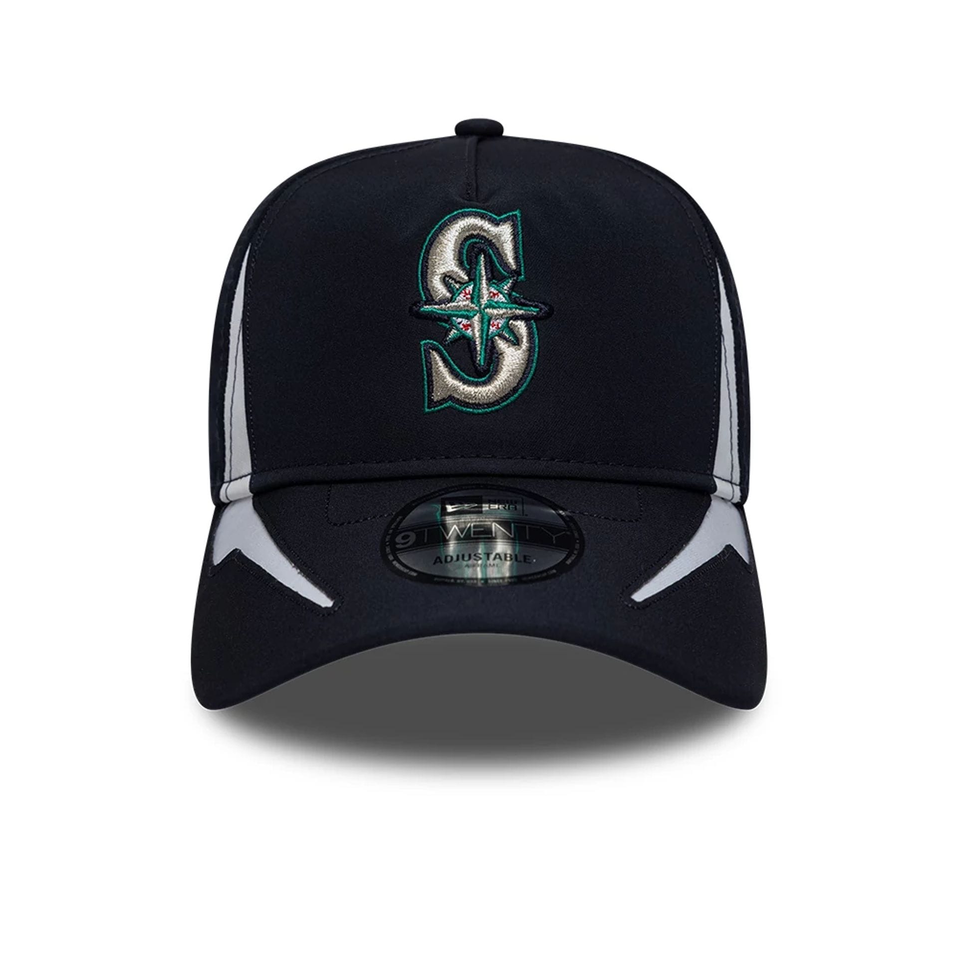 Pictured is this MLB Panel Seattle Mariners 9TWENTY A-Frame cap in navy. 3