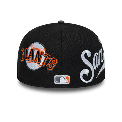 Pictured is this MLB Multi Logo San Francisco Giants 59FIFTY Fitted cap in black. 5