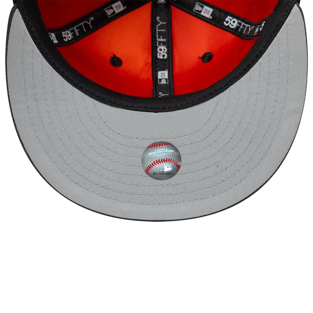 Pictured is this MLB Multi Logo San Francisco Giants 59FIFTY Fitted cap in black. 8