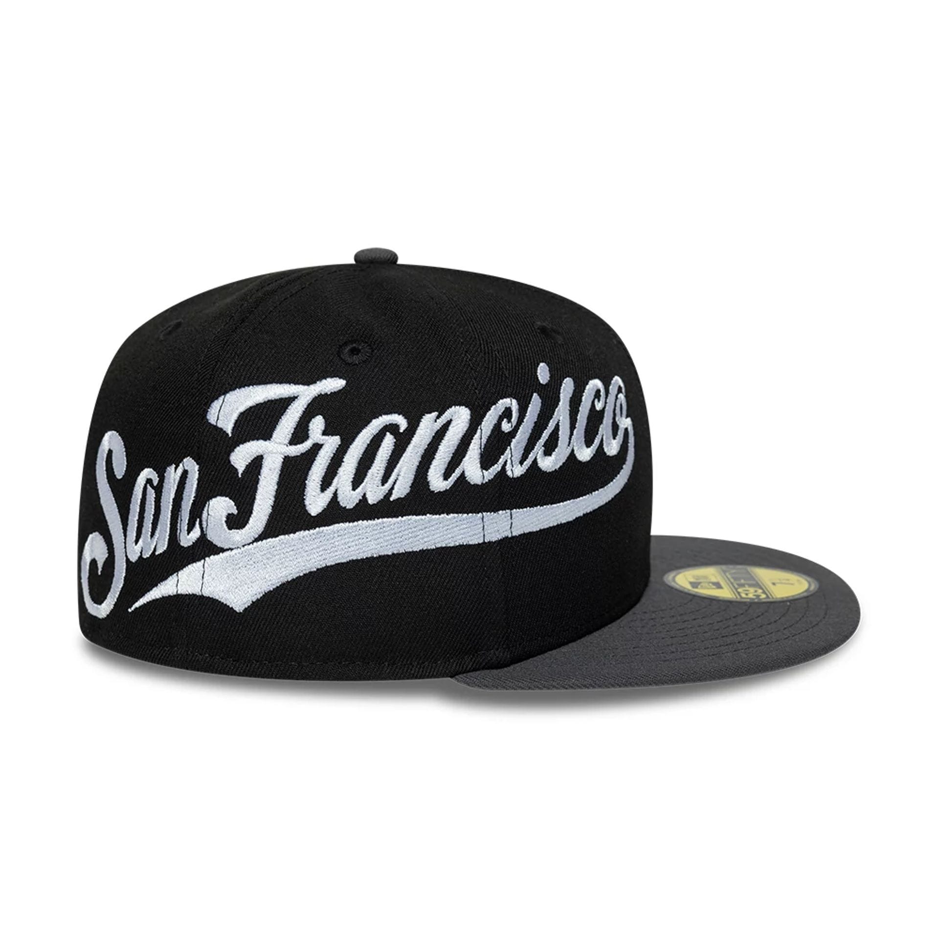 Pictured is this MLB Multi Logo San Francisco Giants 59FIFTY Fitted cap in black. 6