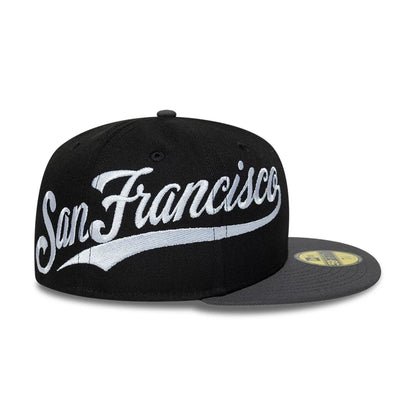 Pictured is this MLB Multi Logo San Francisco Giants 59FIFTY Fitted cap in black. 6