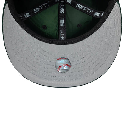 Pictured is this MLB Multi Logo Athletics 59FIFTY Fitted cap in black. 8