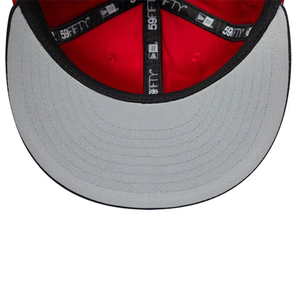 Pictured is this LMB Multi Logo Sultanes De Monterrey 59FIFTY Fitted cap in red. 2