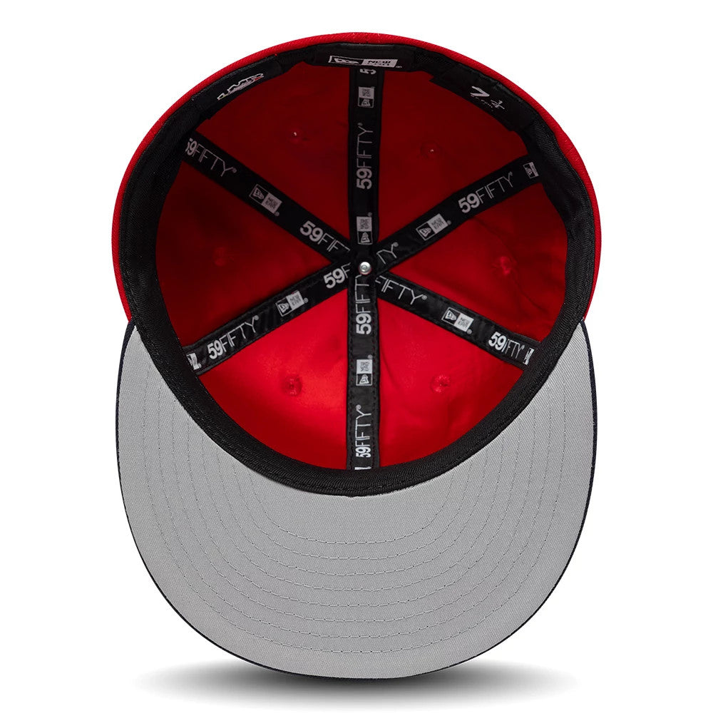 Pictured is this LMB Multi Logo Sultanes De Monterrey 59FIFTY Fitted cap in red. 2