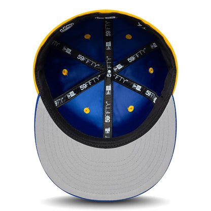 Pictured is this LMB Multi Logo Charros De Jalisco 59FIFTY Fitted cap in gold. 2
