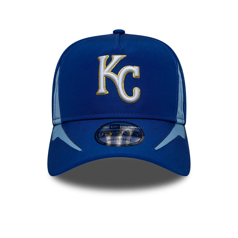 Pictured is this MLB Panel Kansas City Royals 9TWENTY A-Frame cap in blue. 3