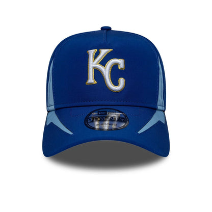 Pictured is this MLB Panel Kansas City Royals 9TWENTY A-Frame cap in blue. 3