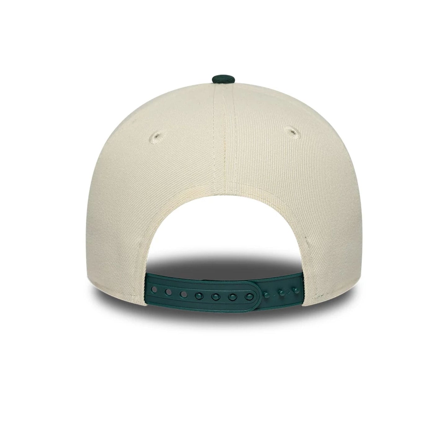 Pictured is this MLB Side Hit Athletics 9FORTY E-Frame cap in Cream. 7