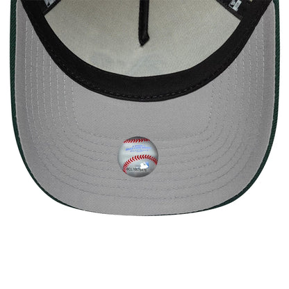 Pictured is this MLB Side Hit Athletics 9FORTY E-Frame cap in Cream. 2