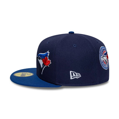 Pictured is this MLB Multi Logo Toronto Blue Jays 59FIFTY Fitted cap in navy. 7