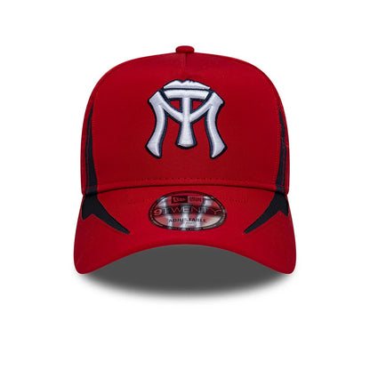 Pictured is this LMB Panel Sultanes De Monterrey 9TWENTY A-Frame cap in red. 3
