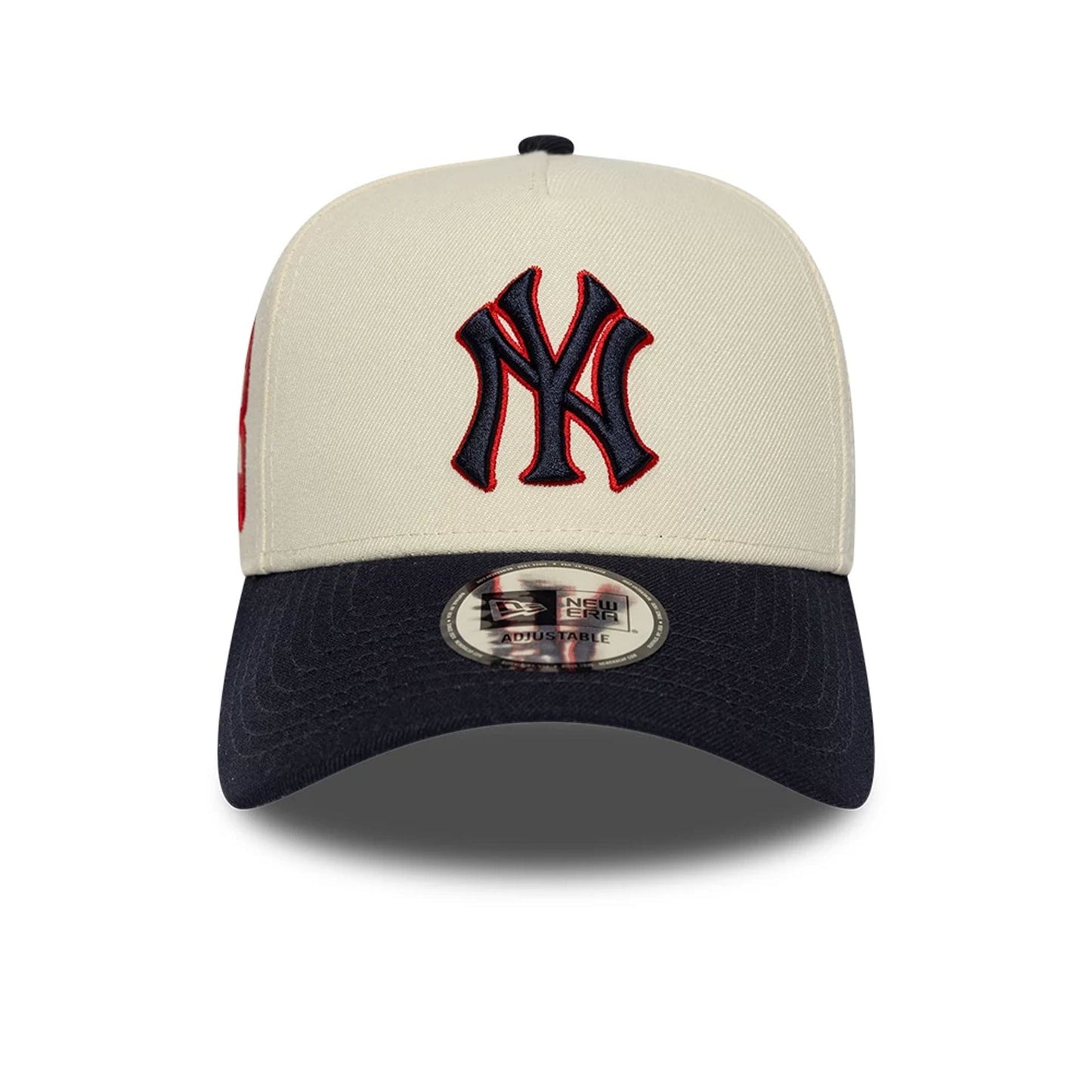 Pictured is this MLB Side Hit New York Yankees 9FORTY E-Frame cap in Cream . 3