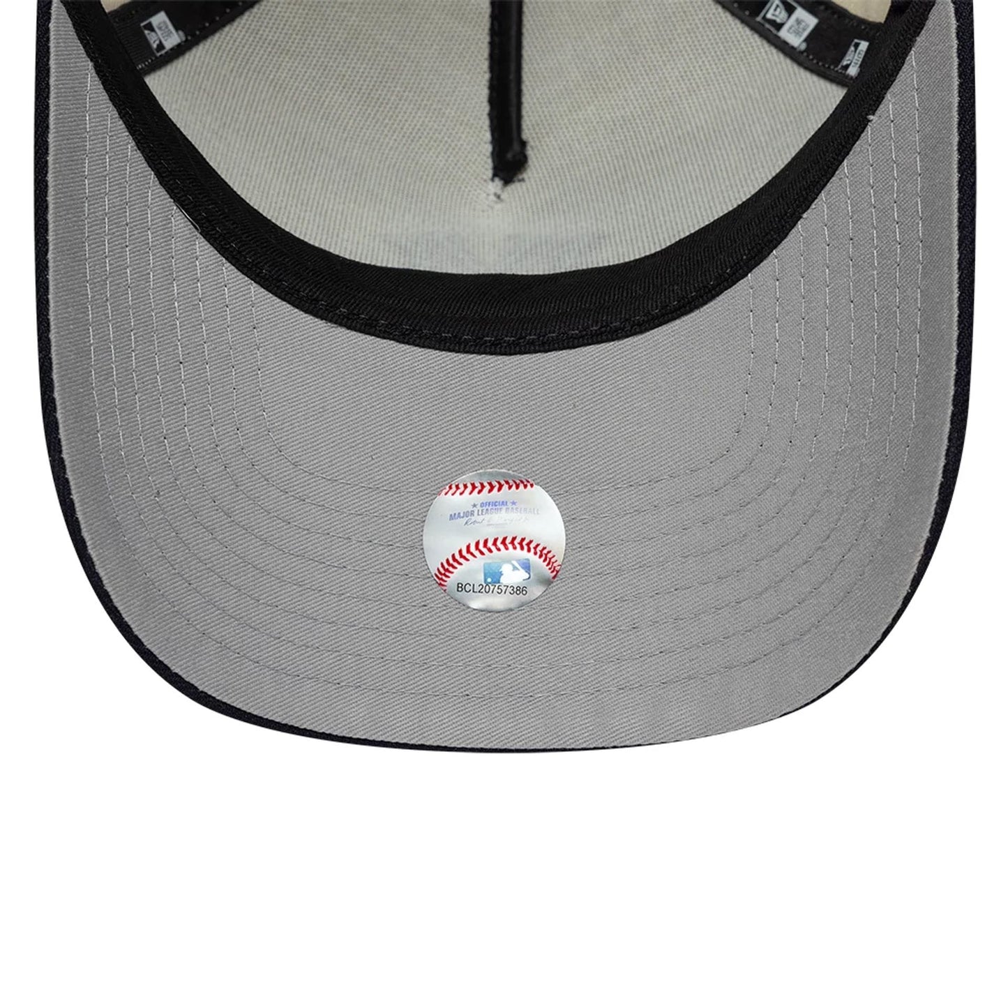 Pictured is this MLB Side Hit New York Yankees 9FORTY E-Frame cap in Cream . 2