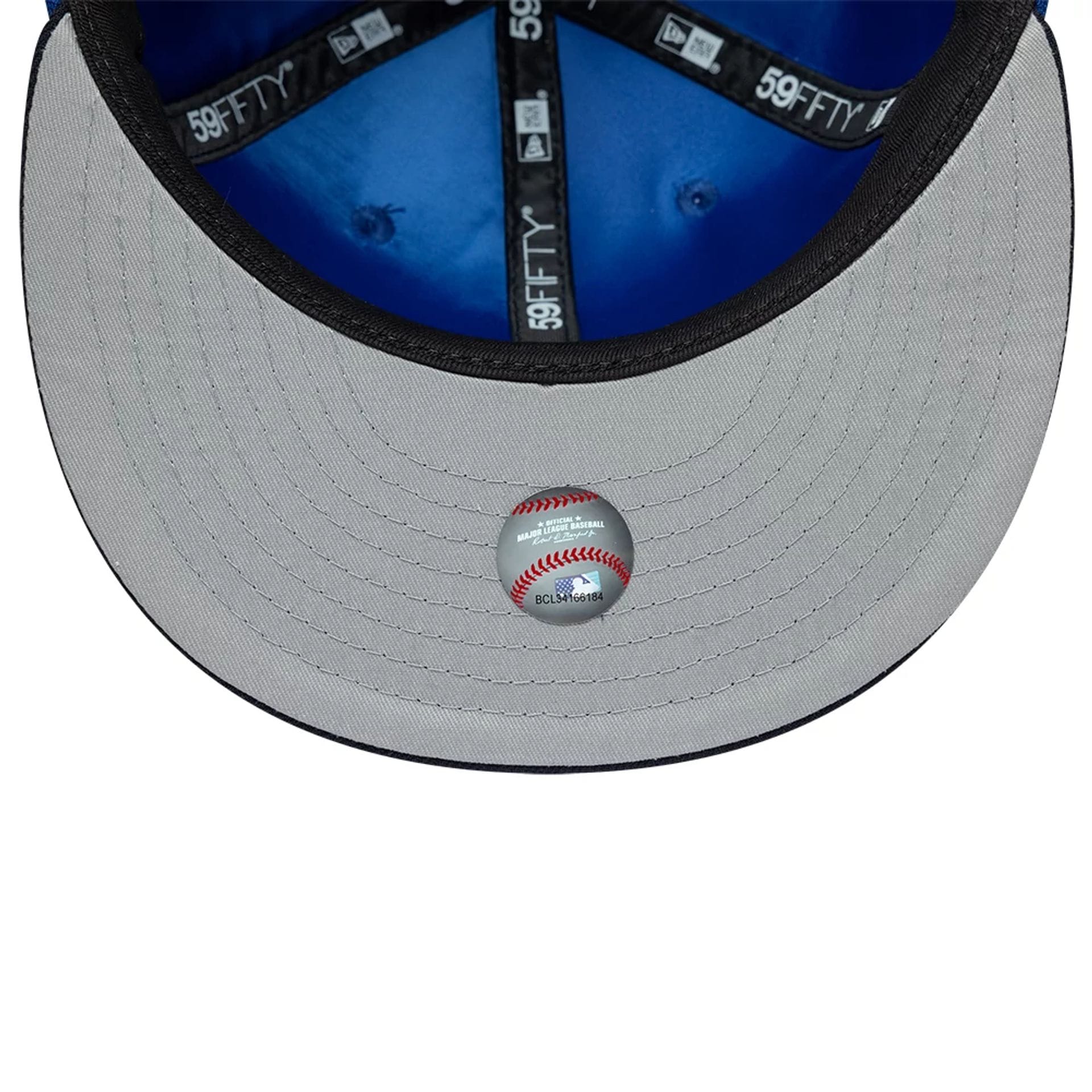 Pictured is this MLB Multi Logo LA Dodgers 59FIFTY Fitted cap in blue. 2
