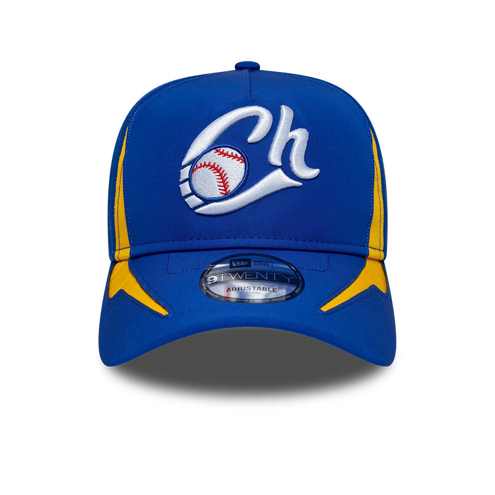 Pictured is this LMB Panel Charros De Jalisco 9TWENTY A-Frame cap in blue. 3