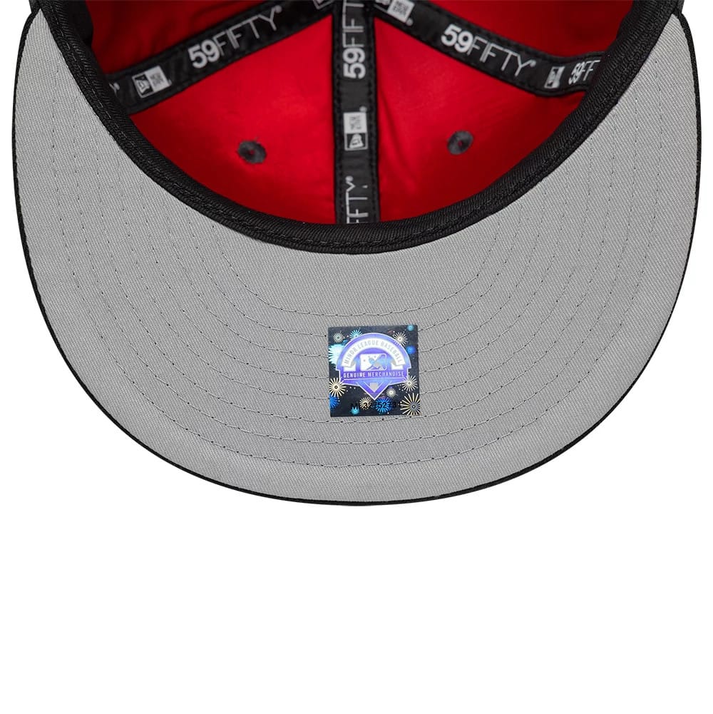 Pictured is this MiLB Multi Logo Vancouver Canadians 59FIFTY Fitted cap in charcoal. 2