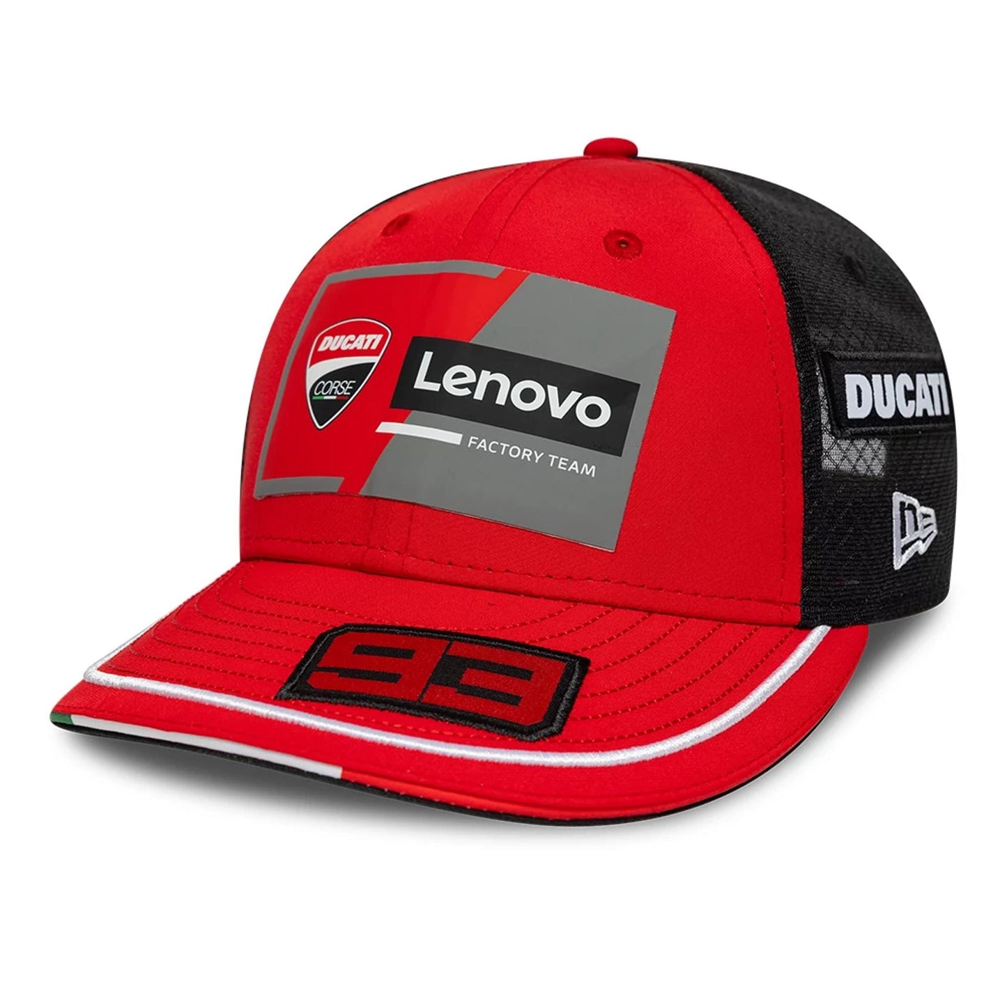 Pictured is this Ducati Motor Replica Marc Márquez Red 9FIFTY Low Profile cap in red. 4
