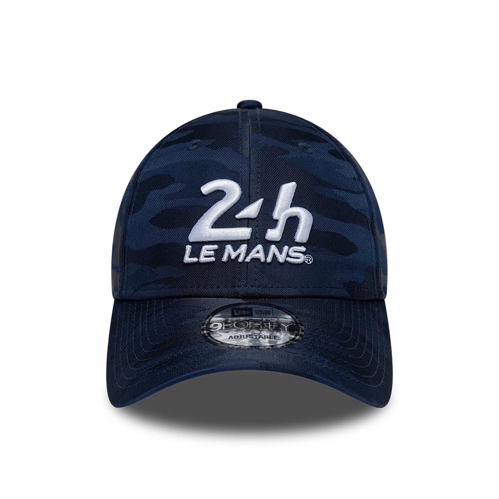Pictured is this Camo 24HR Le Mans 9FORTY cap in dark blue. 2