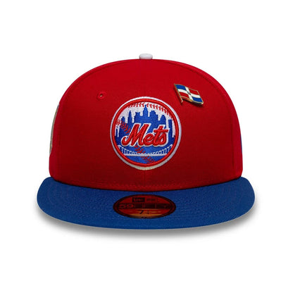Pictured is this MLB Sister Cities New York Mets 59FIFTY Fitted cap in Red. 3