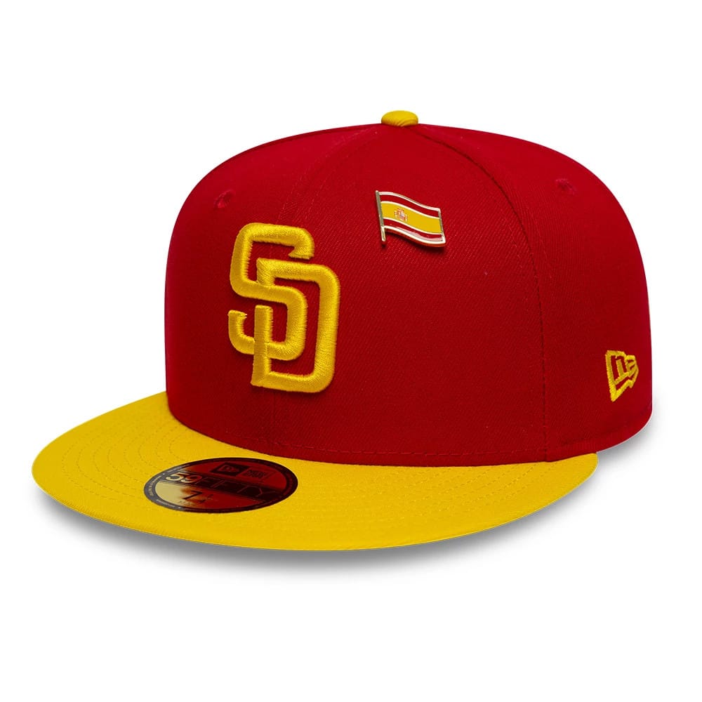Pictured is this MLB Sister Cities San Diego Padres 59FIFTY Fitted cap in Red. 4