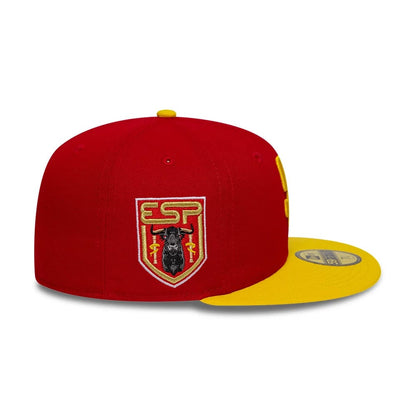 Pictured is this MLB Sister Cities San Diego Padres 59FIFTY Fitted cap in Red. 5