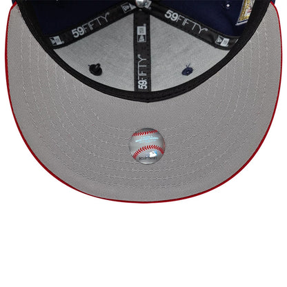 Pictured is this MLB Sister Cities New York Yankees 59FIFTY Fitted cap in blue & red. 2