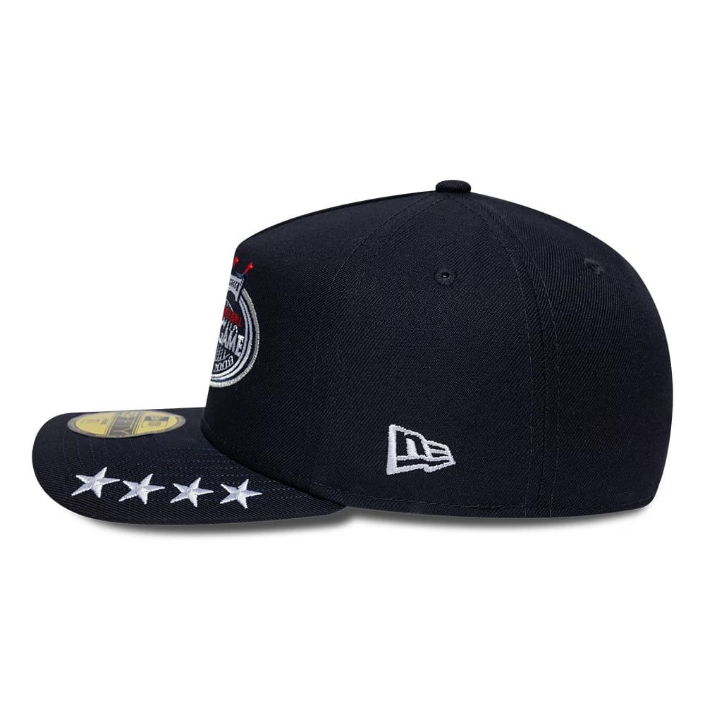 Pictured is this MLB All Star Game New York Yankees 59FIFTY A-Frame Fitted cap in navy. 6