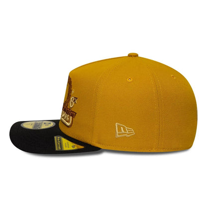 Pictured is this NBA Chicago Bulls 59FIFTY A-Frame Fitted cap in gold. 6
