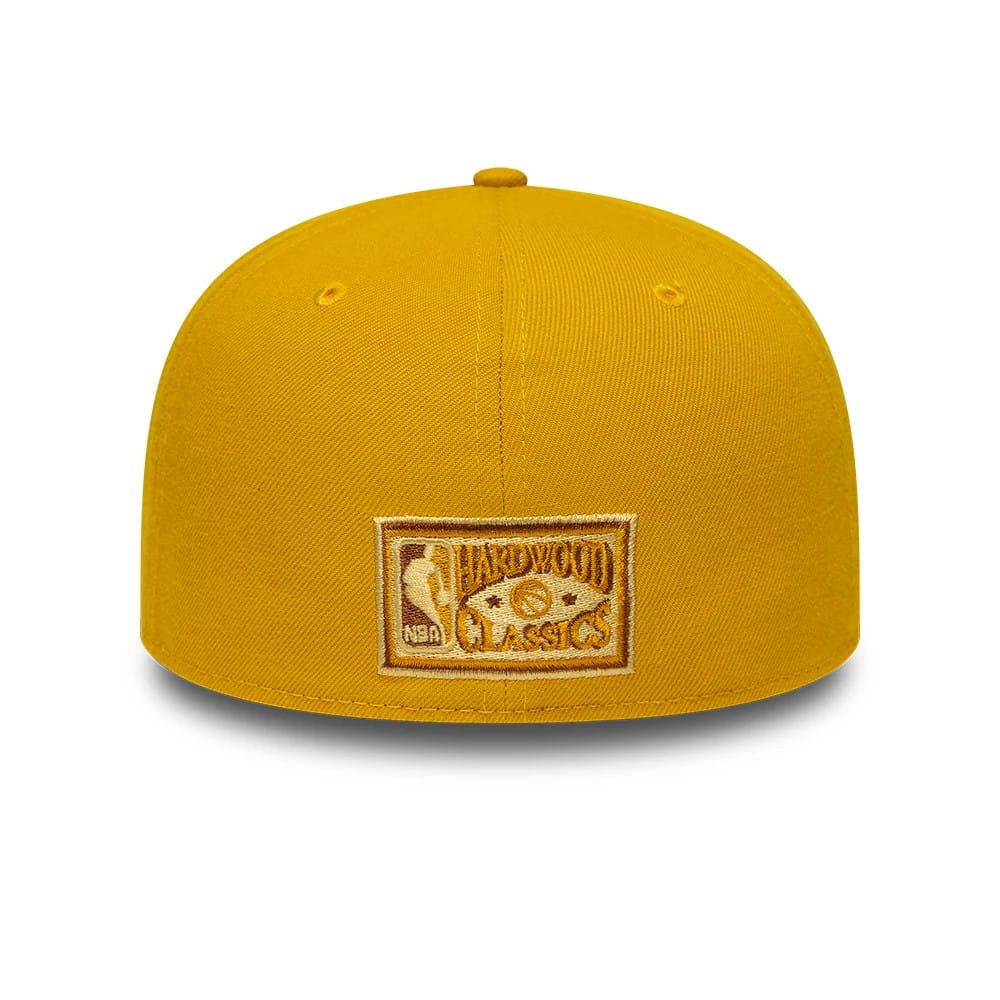 Pictured is this NBA LA Lakers 59FIFTY A-Frame Fitted cap in gold. 5