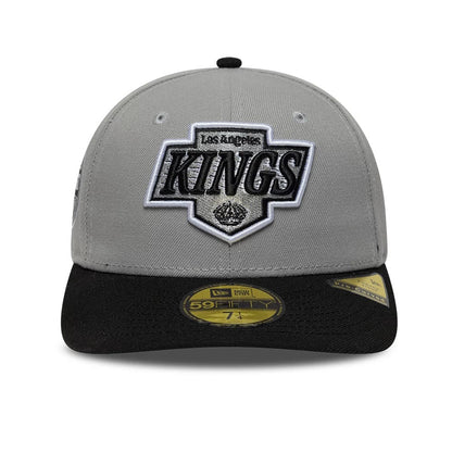 Pictured is this NHL Champions LA Kings 59FIFTY Fitted cap in grey & black. 3
