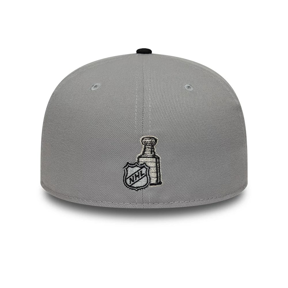 Pictured is this NHL Champions LA Kings 59FIFTY Fitted cap in grey & black. 5