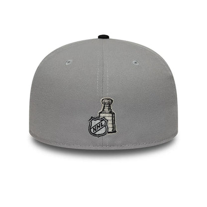 Pictured is this NHL Champions LA Kings 59FIFTY Fitted cap in grey & black. 5