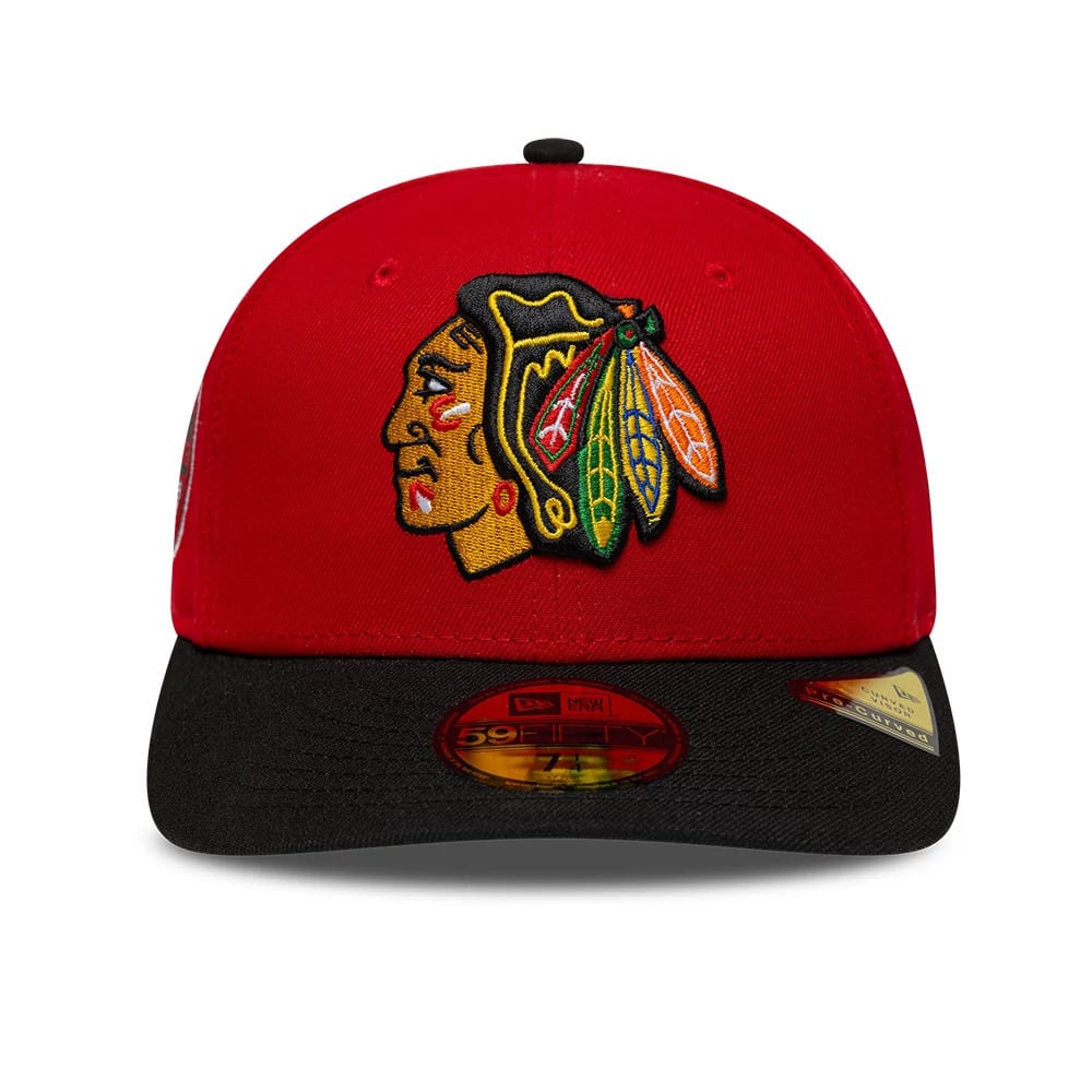 Pictured is this NHL Champions Chicago Blackhawks 59FIFTY Fitted cap in black. 3