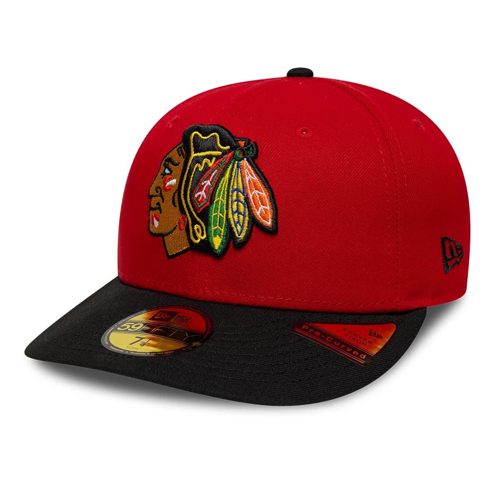 Pictured is this NHL Champions Chicago Blackhawks 59FIFTY Fitted cap in black. 4